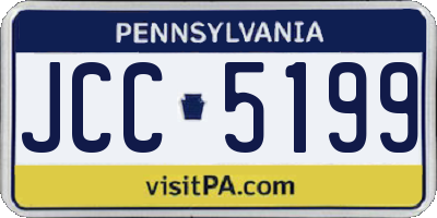 PA license plate JCC5199