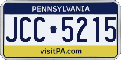 PA license plate JCC5215