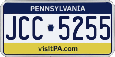 PA license plate JCC5255