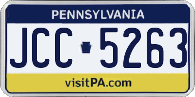 PA license plate JCC5263