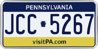 PA license plate JCC5267