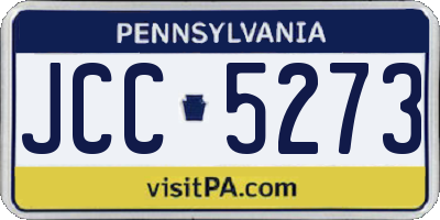 PA license plate JCC5273