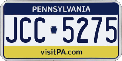 PA license plate JCC5275