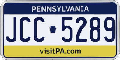 PA license plate JCC5289