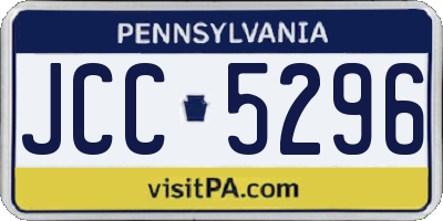 PA license plate JCC5296