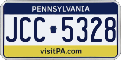 PA license plate JCC5328