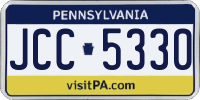 PA license plate JCC5330