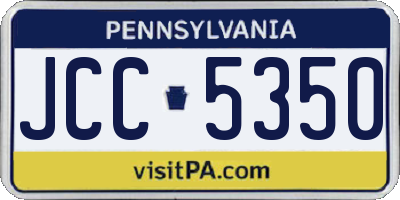 PA license plate JCC5350