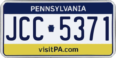 PA license plate JCC5371