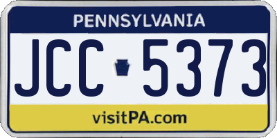 PA license plate JCC5373