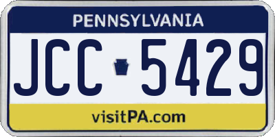 PA license plate JCC5429