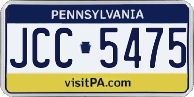 PA license plate JCC5475