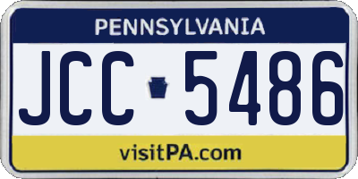 PA license plate JCC5486