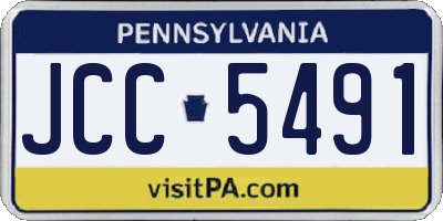 PA license plate JCC5491