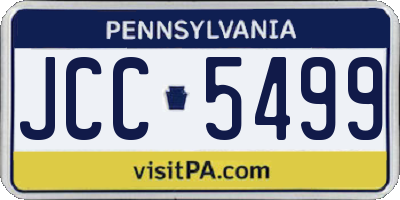PA license plate JCC5499