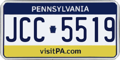 PA license plate JCC5519