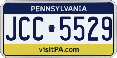 PA license plate JCC5529