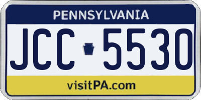 PA license plate JCC5530