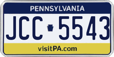 PA license plate JCC5543