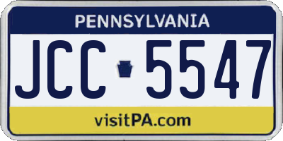 PA license plate JCC5547