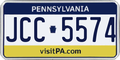 PA license plate JCC5574