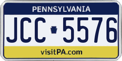 PA license plate JCC5576