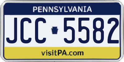 PA license plate JCC5582