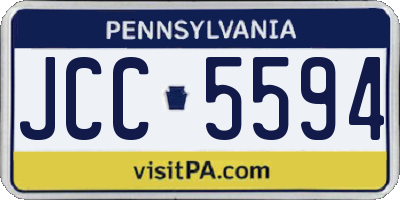PA license plate JCC5594