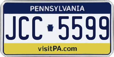 PA license plate JCC5599