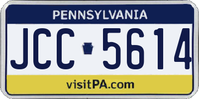 PA license plate JCC5614
