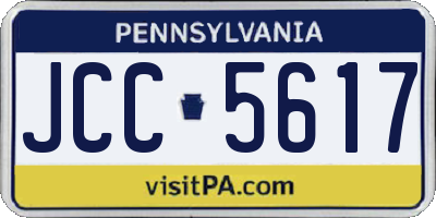 PA license plate JCC5617