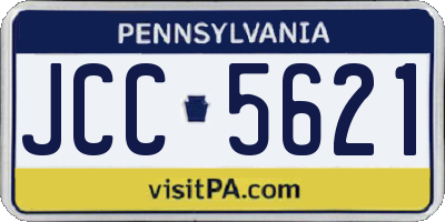 PA license plate JCC5621