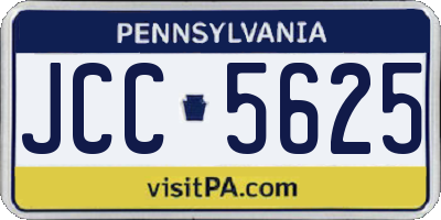PA license plate JCC5625