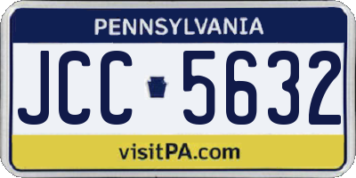 PA license plate JCC5632