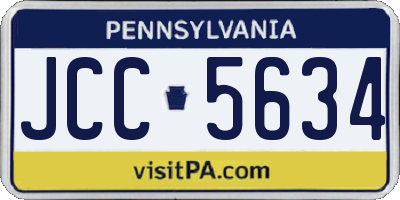 PA license plate JCC5634