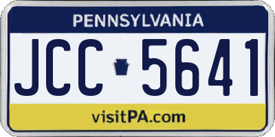 PA license plate JCC5641