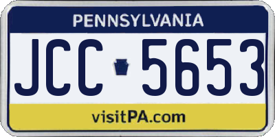 PA license plate JCC5653