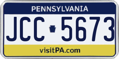 PA license plate JCC5673
