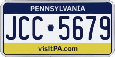 PA license plate JCC5679