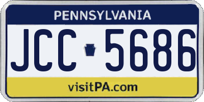 PA license plate JCC5686