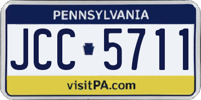 PA license plate JCC5711