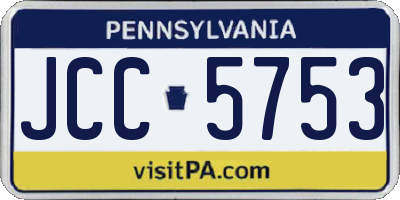 PA license plate JCC5753