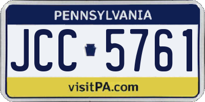 PA license plate JCC5761