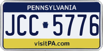 PA license plate JCC5776