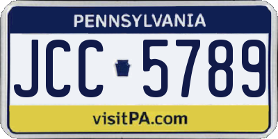PA license plate JCC5789