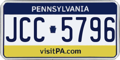 PA license plate JCC5796