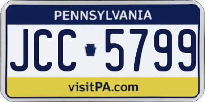 PA license plate JCC5799