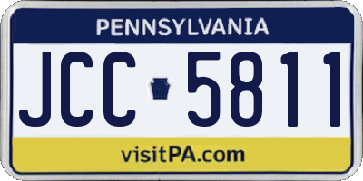 PA license plate JCC5811