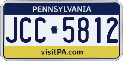 PA license plate JCC5812