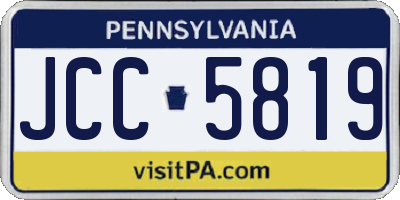 PA license plate JCC5819